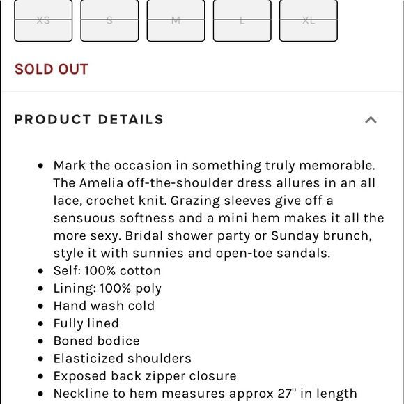 Tularosa Crochet Ditzy Floral Lace Off Shoulder Trapeze Dress - Picture 8 of 9